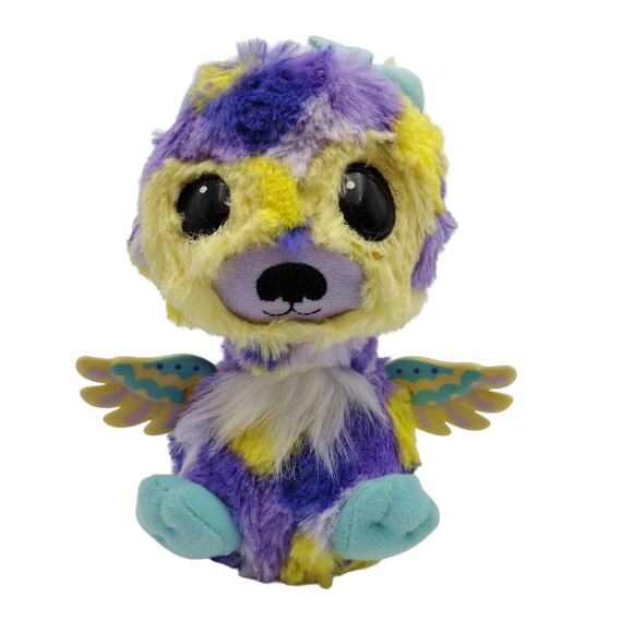 Hatchimals Electronic Talking Angel Deer Purple Yellow Teal 6" Cute Plush Wings - Picture 1 of 8